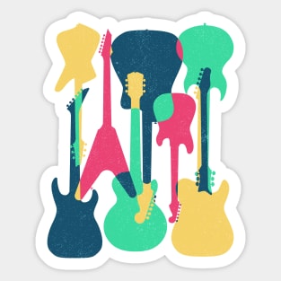 Electric Guitars - Music Art Sticker